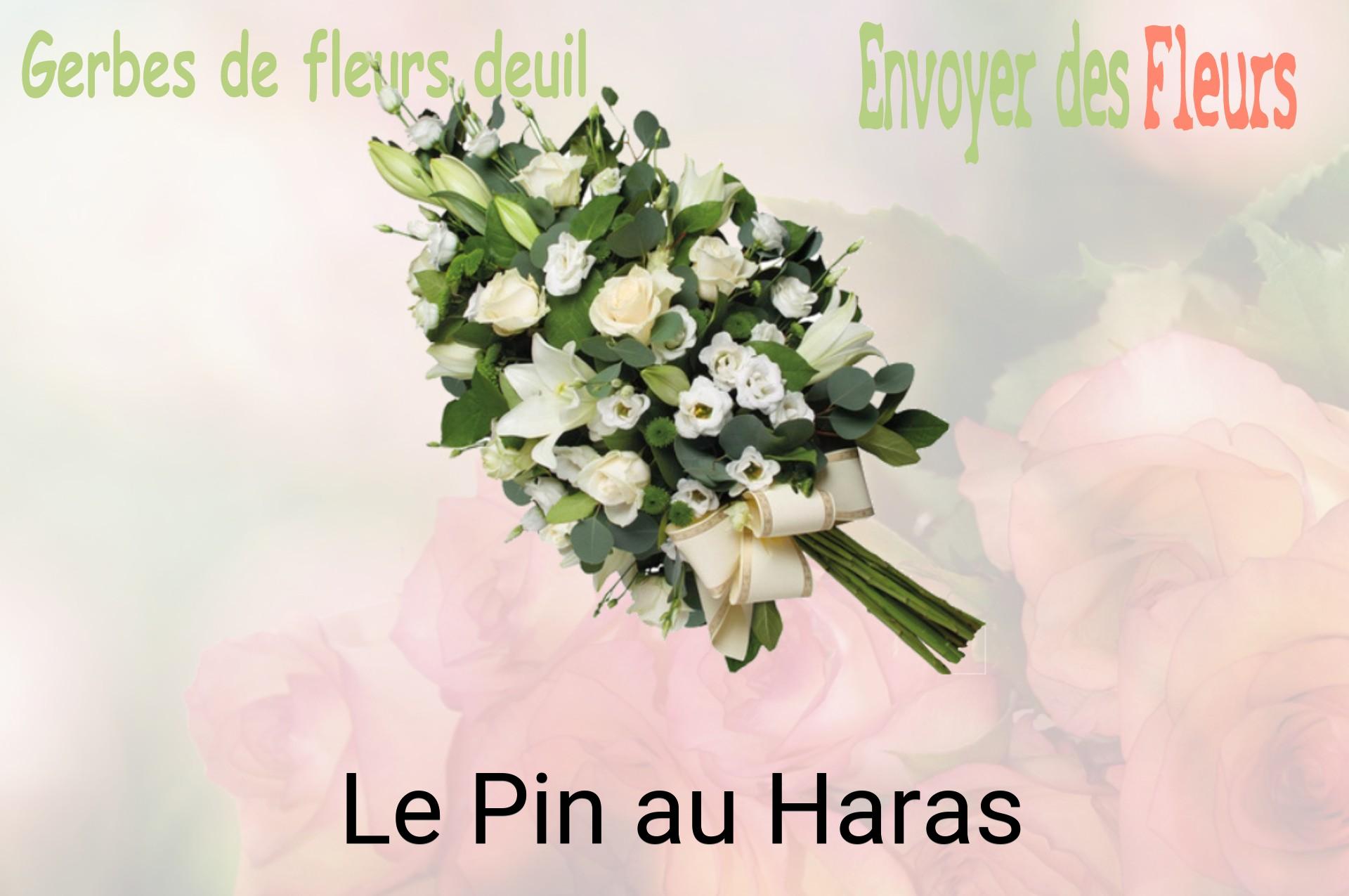 Gerbe de fleurs de deuil livrée à Le Pin-au-Haras